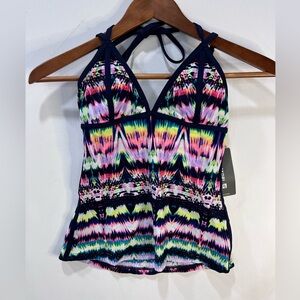 Athleta Vibrant Multicolor Tankini Top NWT